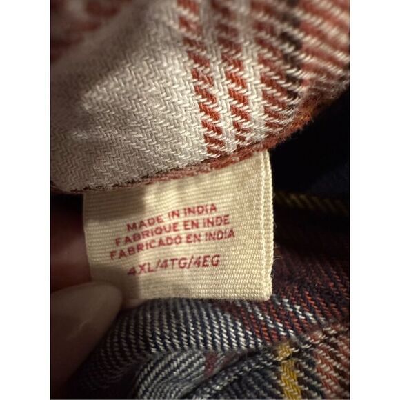 Levi’s lightweight plaid flannel 4XL - Picture 4 of 7
